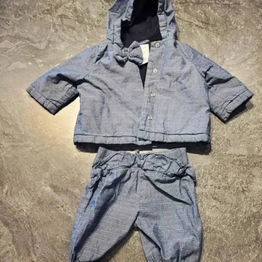 3/6m Grey Jacket and Pants set